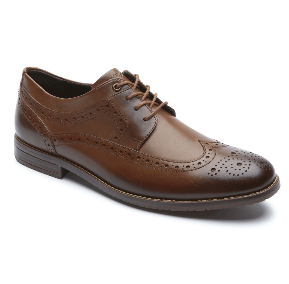 Rockport Mens Oxfords Brown - Style Purpose 3 Wingtip - UK 234-ZDCPKM